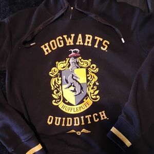 Warner Bros. Black and Yellow Hufflepuff Hogwarts Quidditch Hoodie
